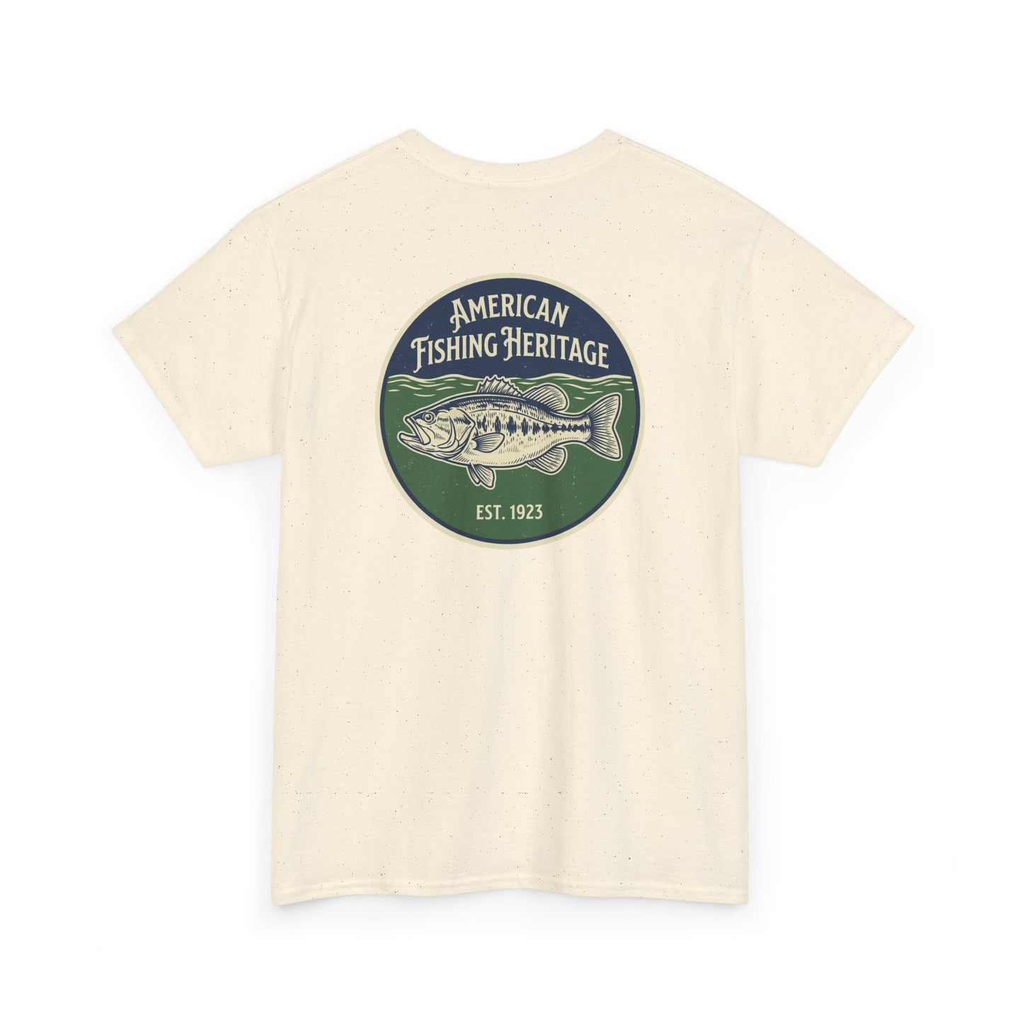 natural bass fishing shirt back view