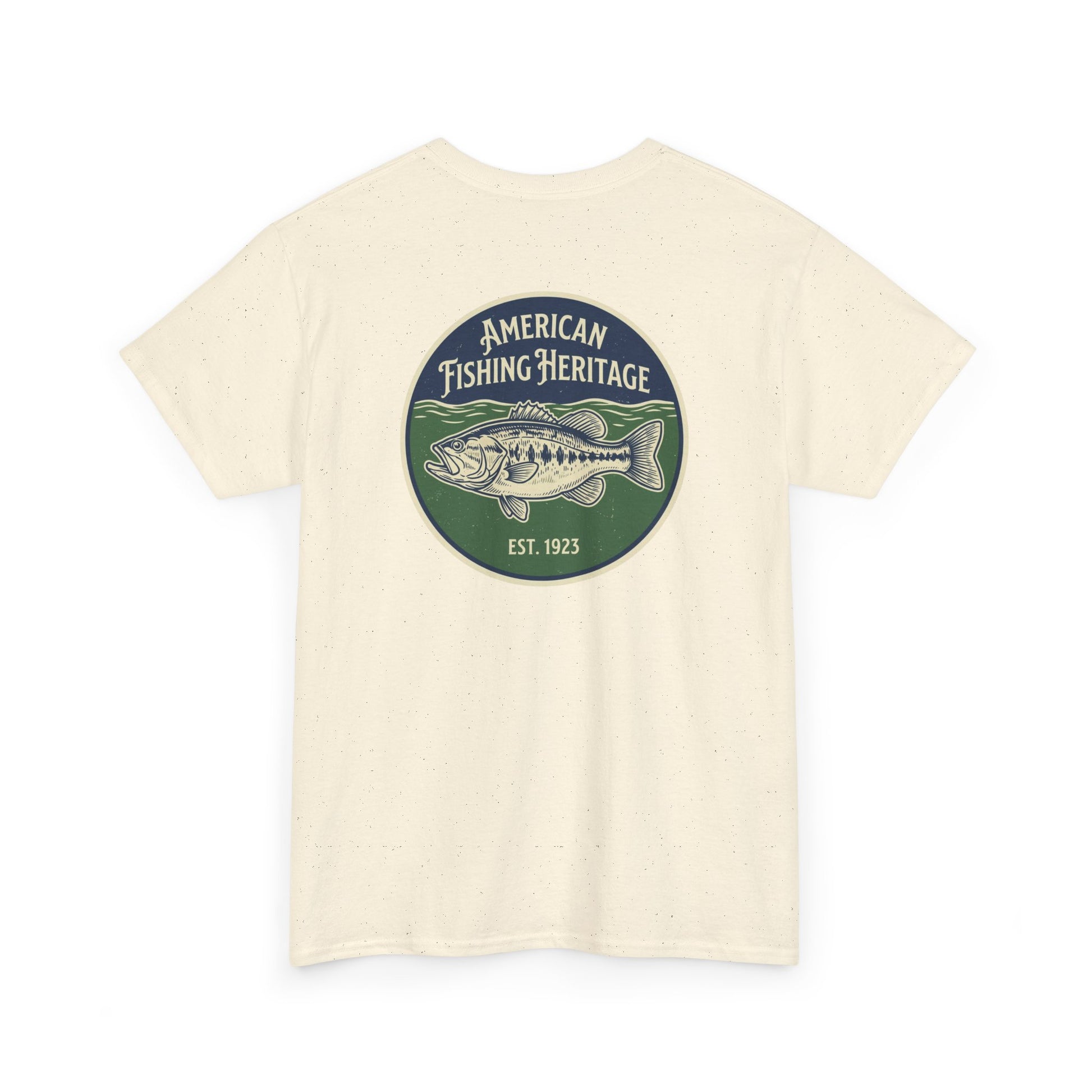 natural bass fishing shirt back view