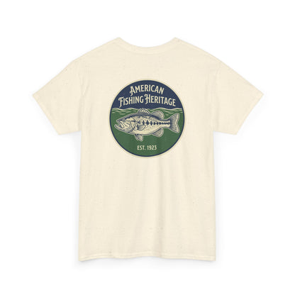 natural bass fishing shirt back view