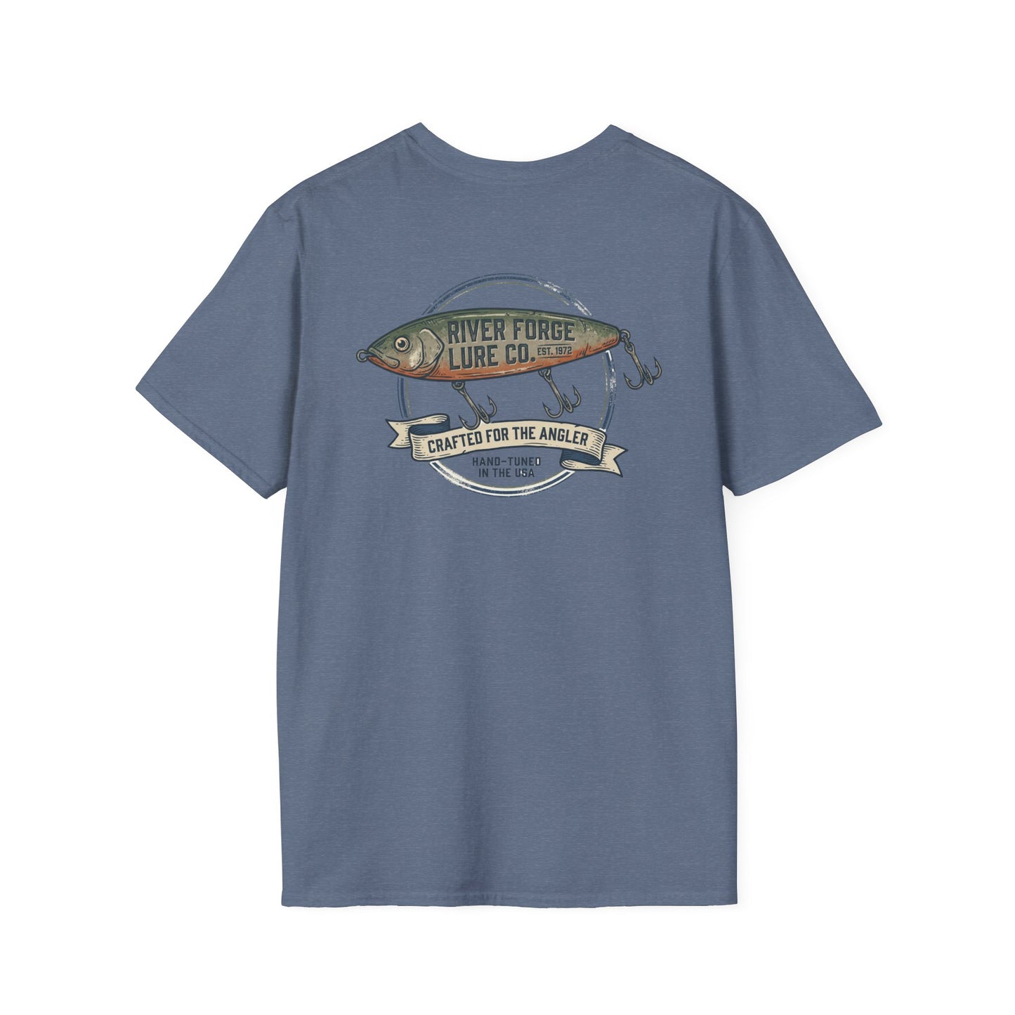 River Forest trout shirt mockup back in alternate color