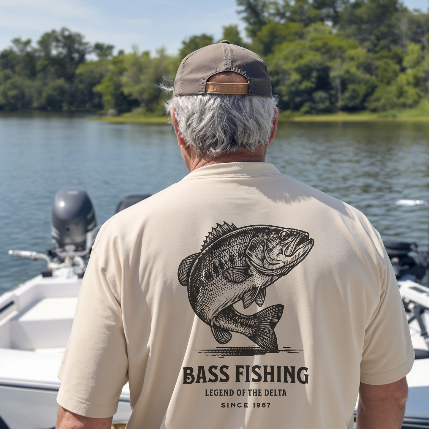 Largemouth bass shirt sand