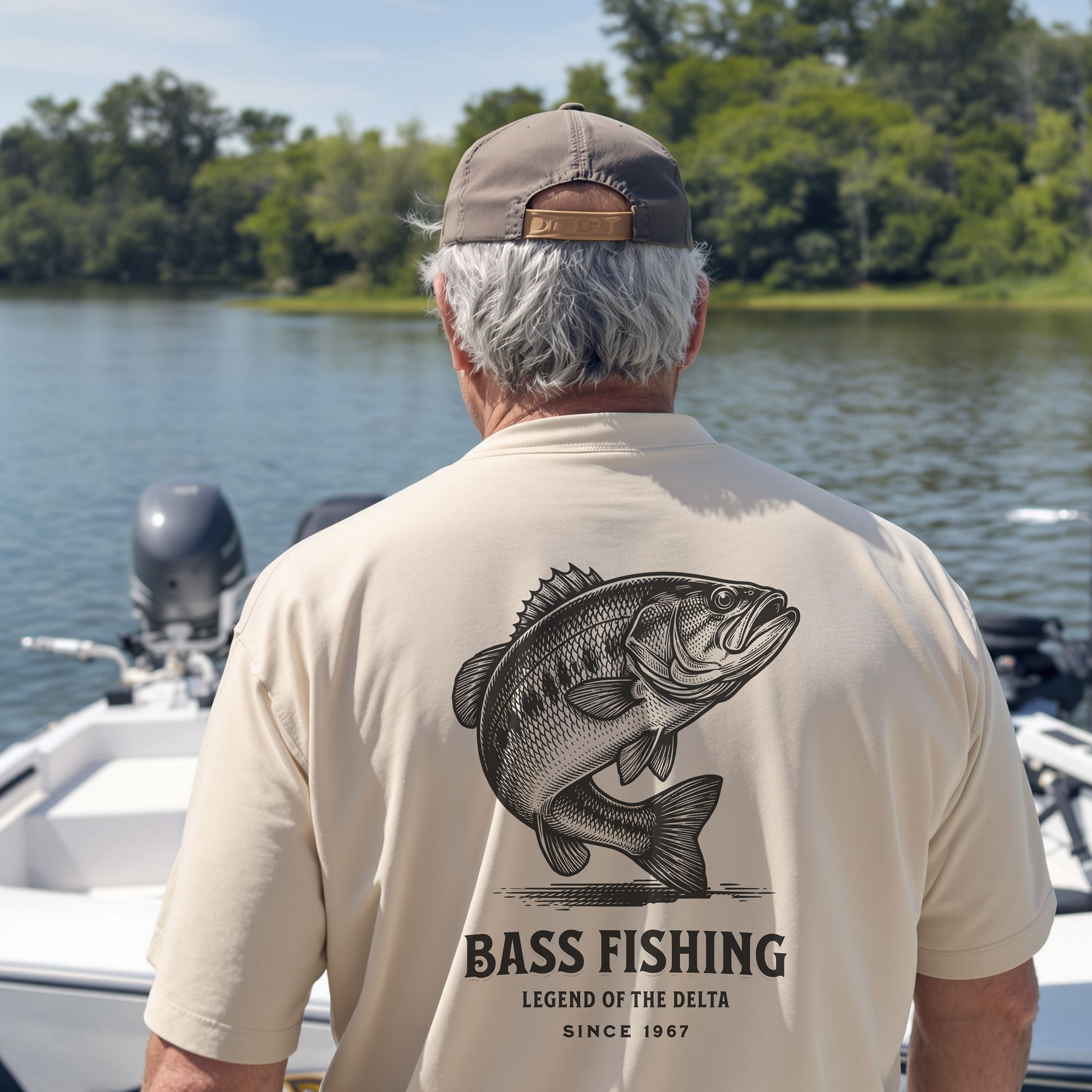 Largemouth bass shirt sand