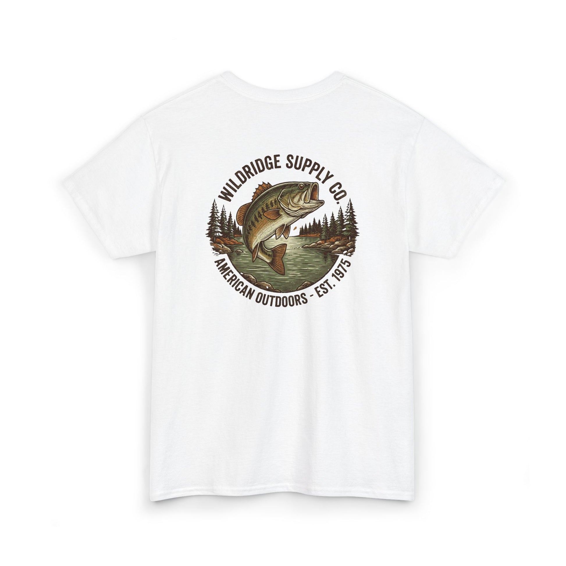 close-up of American Outdoors largemouth bass graphic
