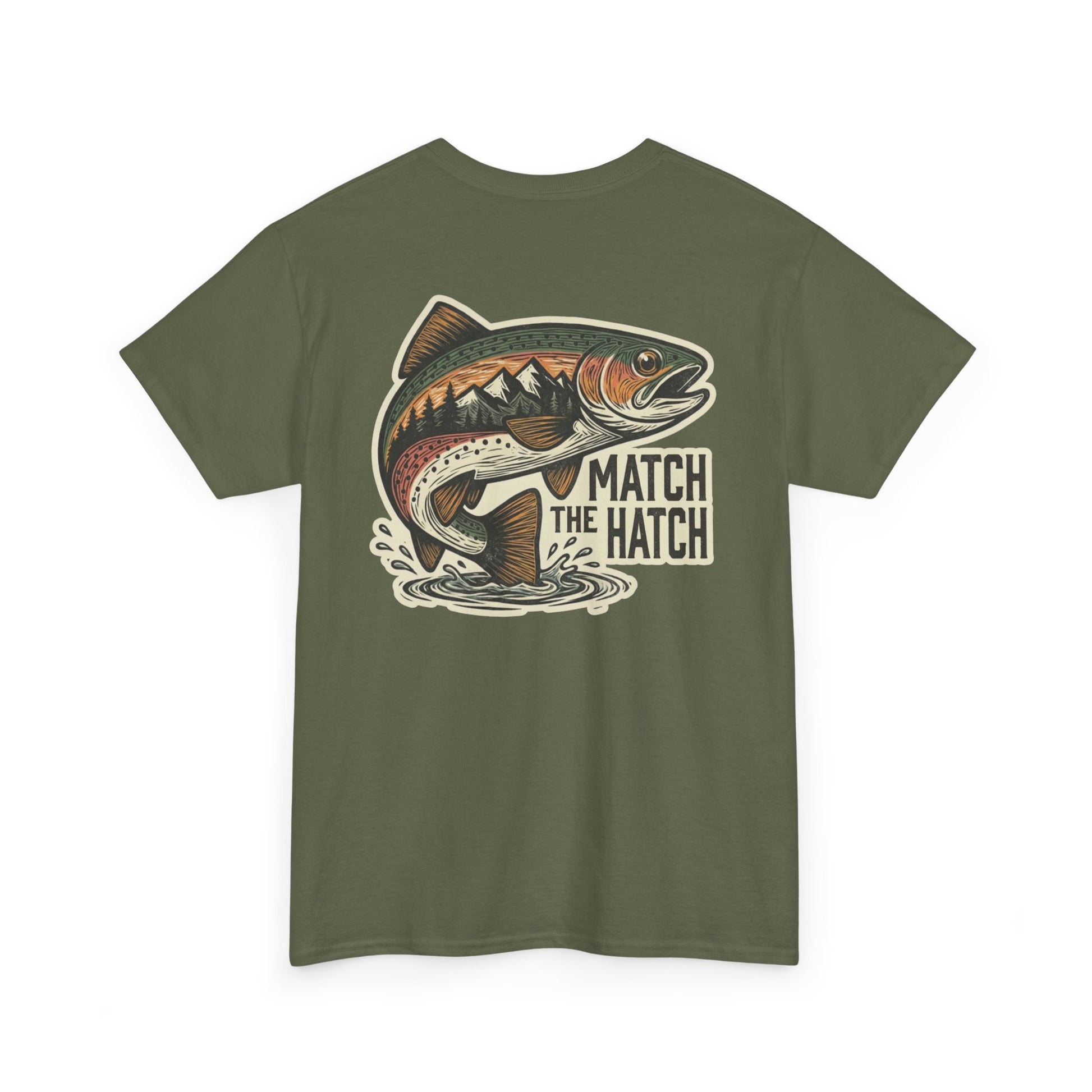 Trout fishing graphic t-shirt