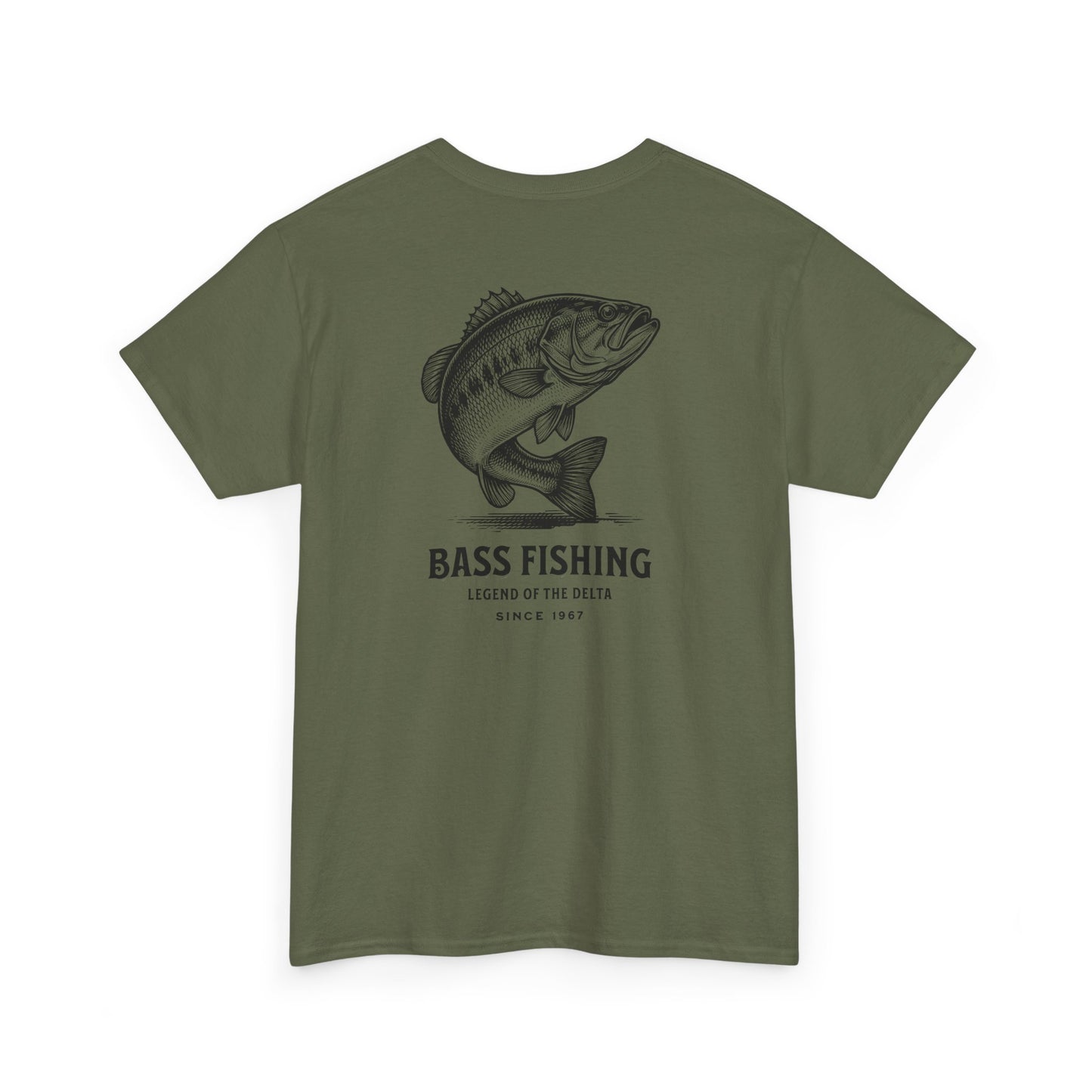 Bass fishing tshirt delta largemouth