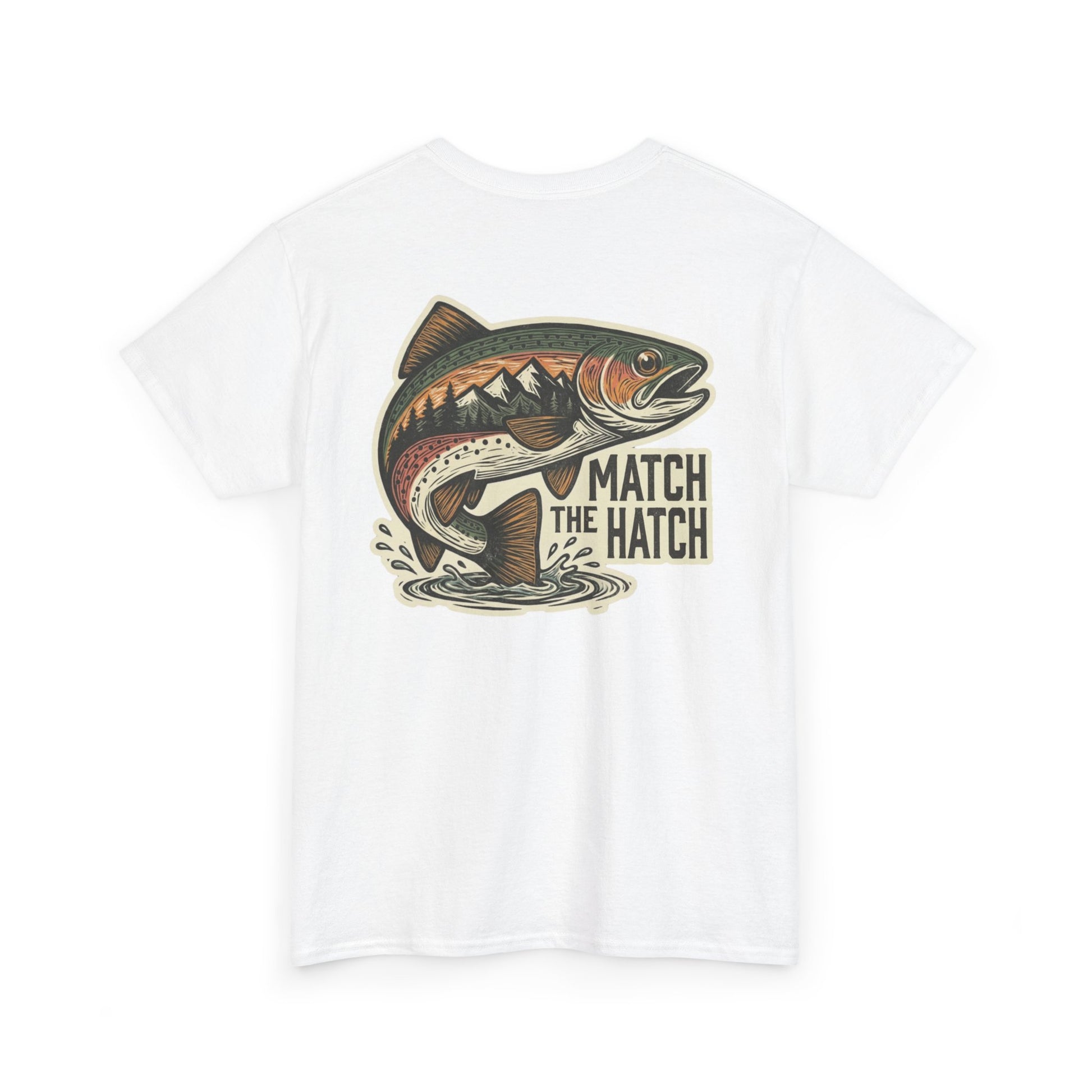 Match the Hatch trout fishing t-shirt with trout graphic on back