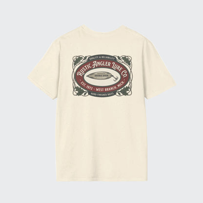 Rustic Angler trout shirt mockup in natural