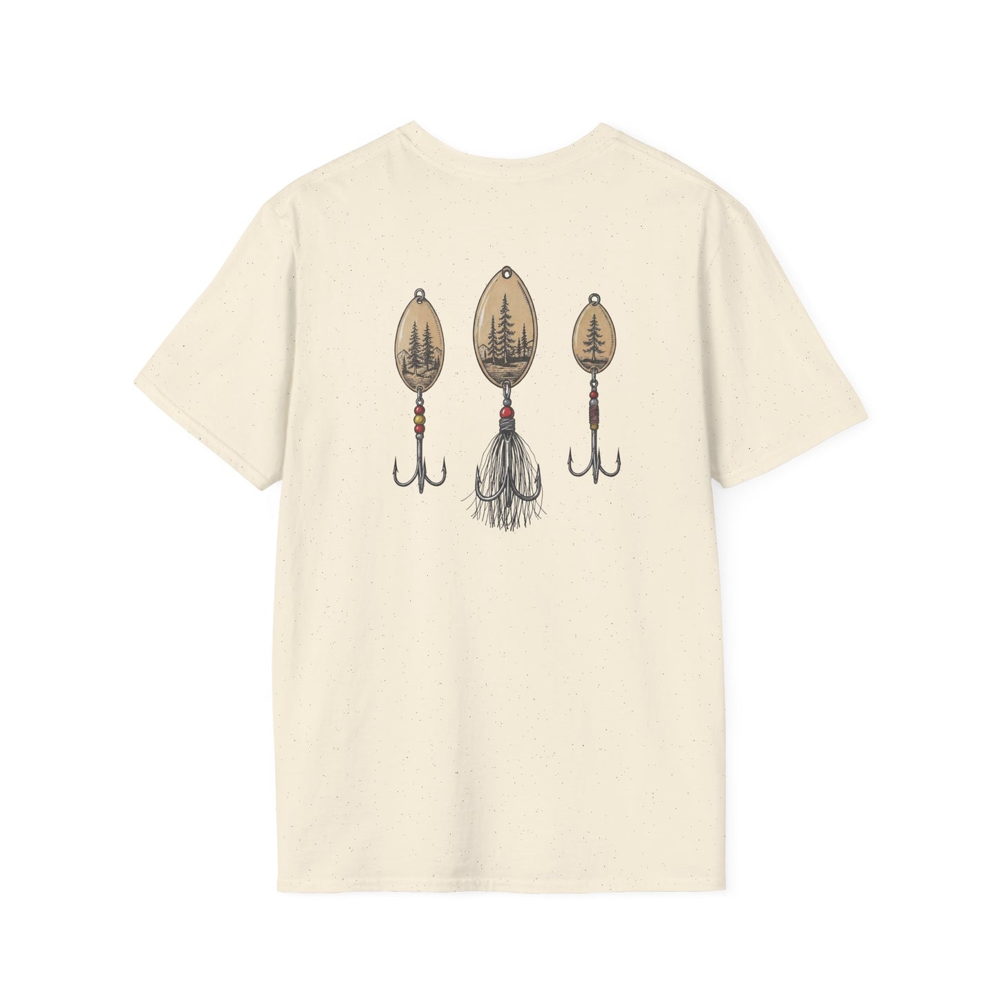 Vintage trout lure shirt mockup in alternate color