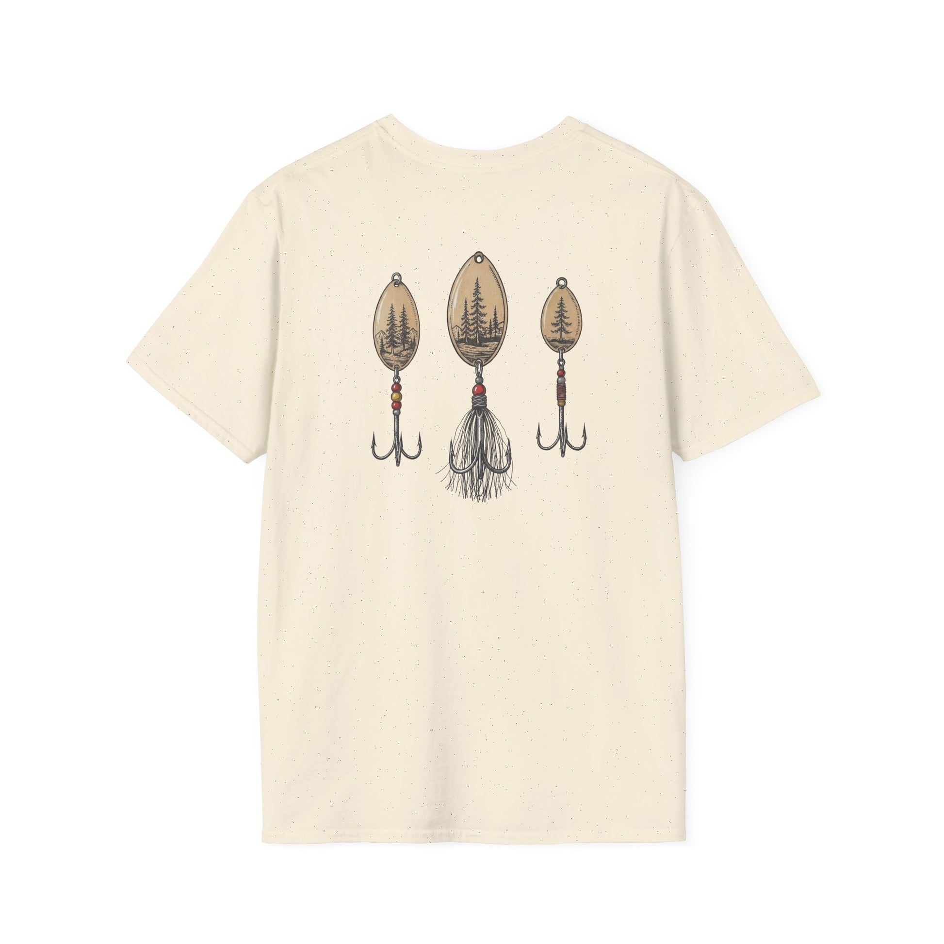 Vintage trout lure shirt mockup in alternate color