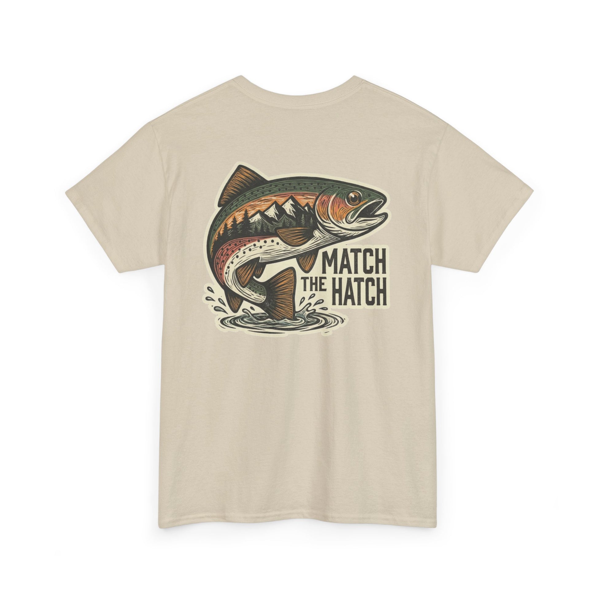 Match the Hatch trout shirt mockup in alternate color