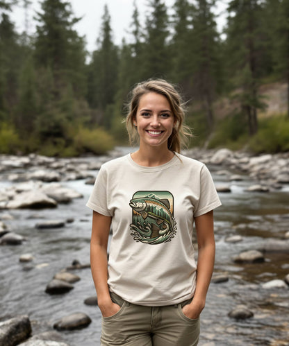 Wildridge Supply Co. Streamside Trout T-Shirt – Fly Fishing Graphic Tee | Outdoor Adventure Apparel