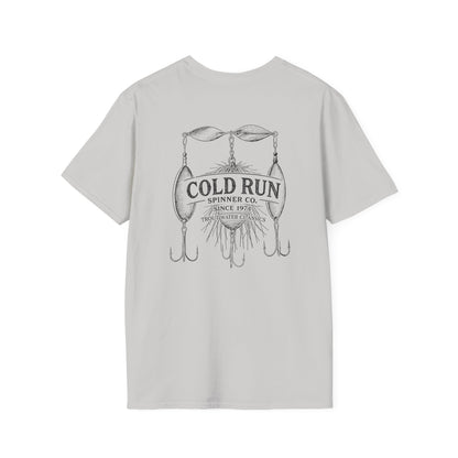 Cold Run Spinner Co shirt mockup in alternate color
