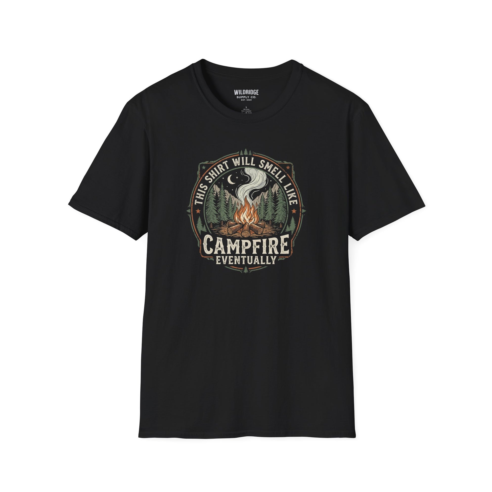 Black shirt campfire smoke