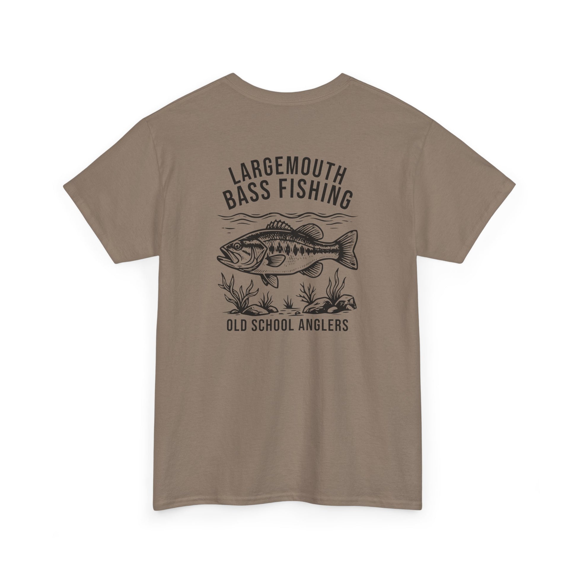 brown savana bass fishing shirt back graphic