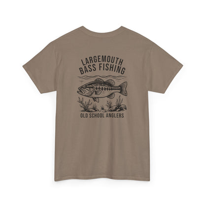 brown savana bass fishing shirt back graphic