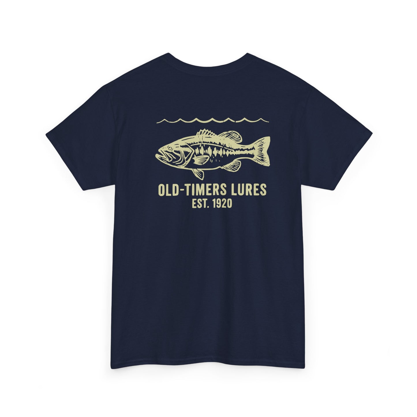 Navy blue shirt with bass graphic