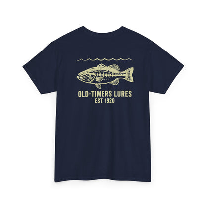 Navy blue shirt with bass graphic