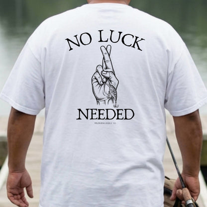 No Luck Needed Fishing Shirt - Skill Over Luck Angler Graphic Tee